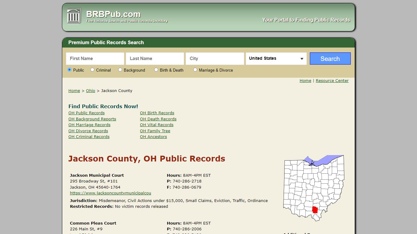 Jackson County Public Records | Search Ohio Government ...